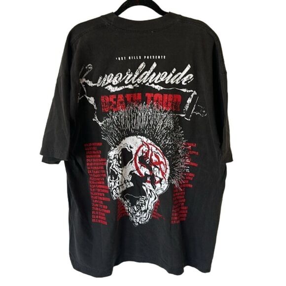 Lost Hills Men's World Tour Tee Shirt LH002 Black Size X-Large NWT - Picture 3 of 3